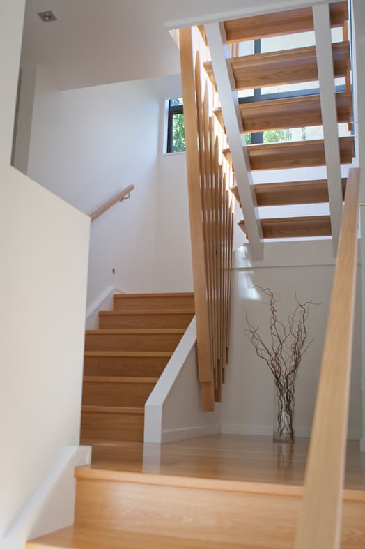 American White Oak, Floor and Stairs, New House in Ngaio